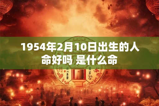 1954年2月10日出生的人命好吗 是什么命