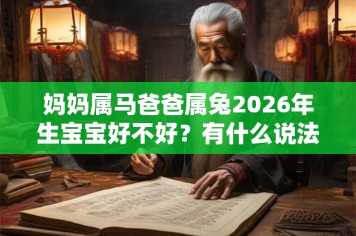妈妈属马爸爸属兔2026年生宝宝好不好？有什么说法？