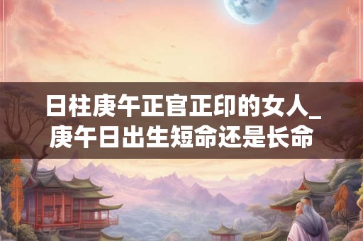 日柱庚午正官正印的女人_庚午日出生短命还是长命 日柱庚午正官正印的女人_庚午日出生短命还是长命