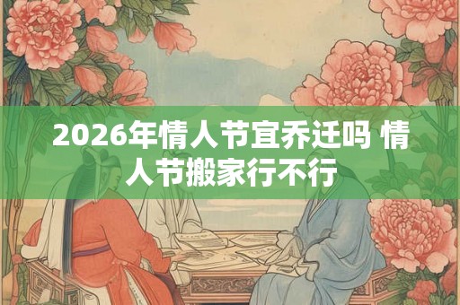2026年情人节宜乔迁吗 情人节搬家行不行