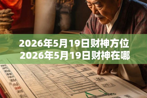 2026年5月19日财神方位 2026年5月19日财神在哪里 2026年5月19日财神方位 2026年5月19日财神在哪里