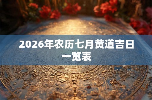 2026年农历七月黄道吉日一览表