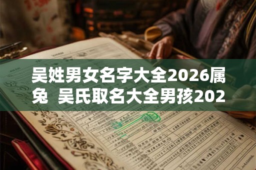 吴姓男女名字大全2026属兔  吴氏取名大全男孩2026年