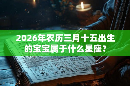 2026年农历三月十五出生的宝宝属于什么星座？