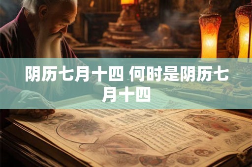 阴历七月十四 何时是阴历七月十四