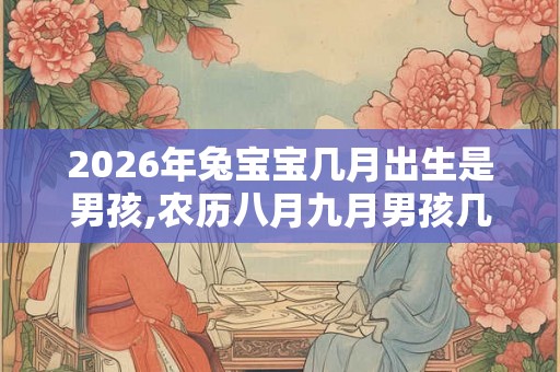 2026年兔宝宝几月出生是男孩,农历八月九月男孩几率大 2026年兔宝宝几月出生是男孩,农历八月九月男孩几率大