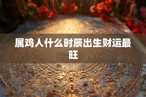 属鸡人什么时辰出生财运最旺