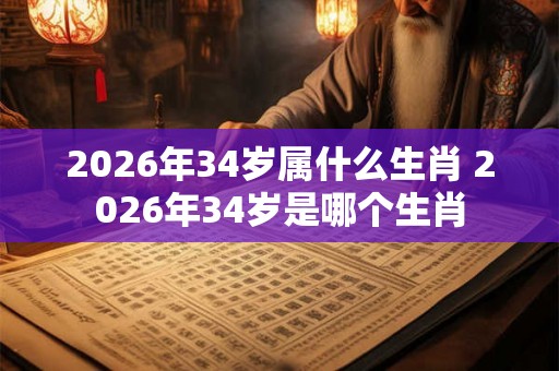 2026年34岁属什么生肖 2026年34岁是哪个生肖
