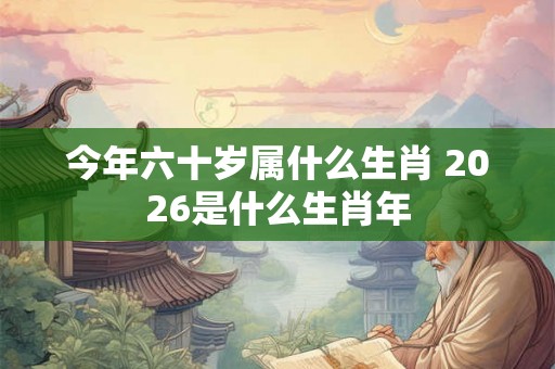 今年六十岁属什么生肖 2026是什么生肖年 今年六十岁属什么生肖 2026是什么生肖年