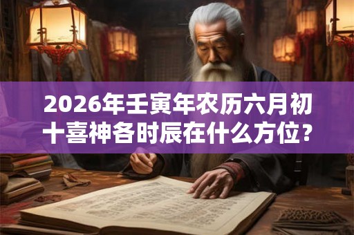 2026年壬寅年农历六月初十喜神各时辰在什么方位？