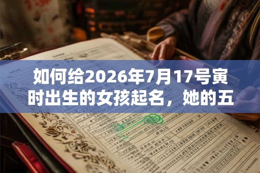 如何给2026年7月17号寅时出生的女孩起名,她的五行又是什么呢? 如何给2026年7月17号寅时出生的女孩起名,她的五行又是什么呢?