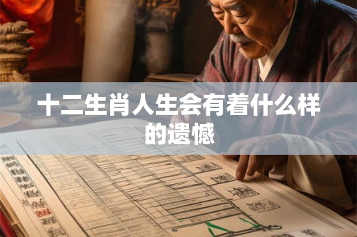 十二生肖人生会有着什么样的遗憾