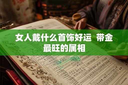 女人戴什么首饰好运  带金最旺的属相