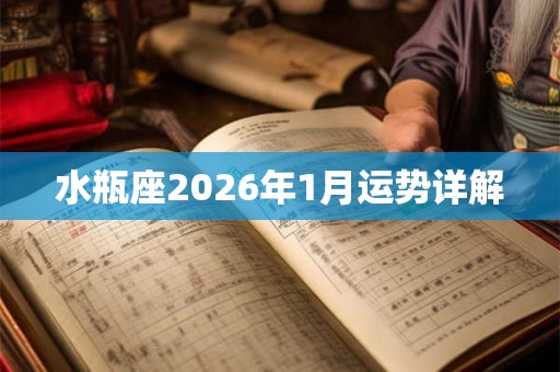 水瓶座2026年1月运势详解