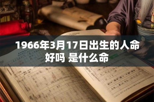 1966年3月17日出生的人命好吗 是什么命