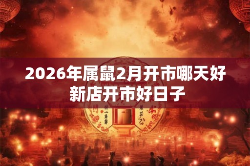 2026年属鼠2月开市哪天好 新店开市好日子