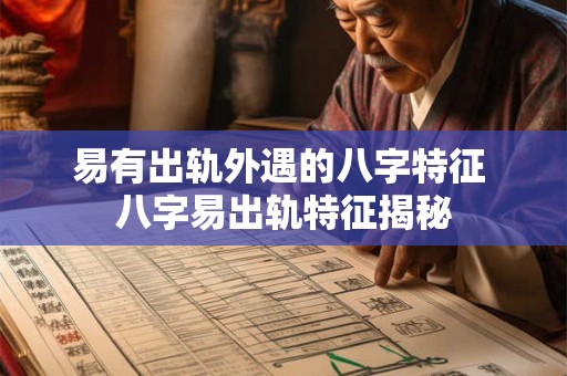 易有出轨外遇的八字特征 八字易出轨特征揭秘