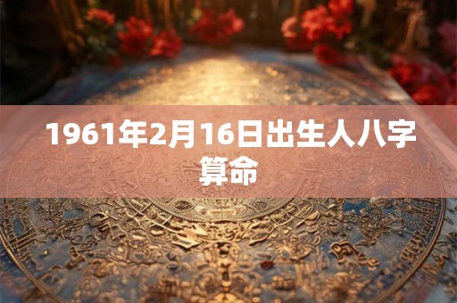 1961年2月16日出生人八字算命