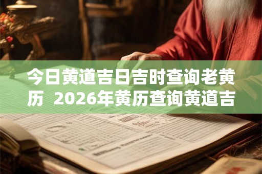 今日黄道吉日吉时查询老黄历  2026年黄历查询黄道吉日