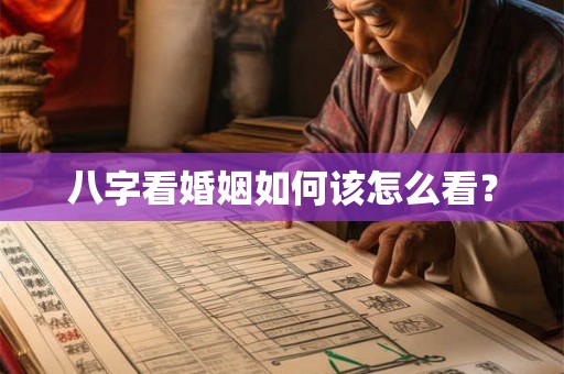 八字看婚姻如何该怎么看？