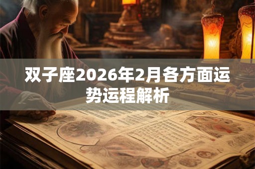 双子座2026年2月各方面运势运程解析