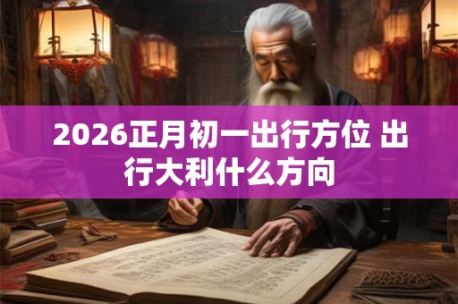 2026正月初一出行方位 出行大利什么方向
