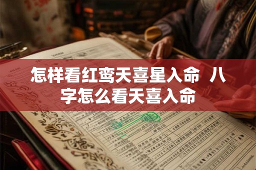 怎样看红鸾天喜星入命  八字怎么看天喜入命