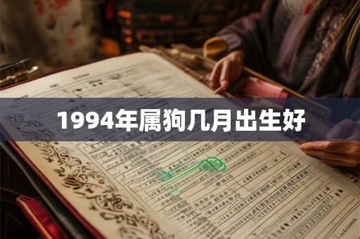 1994年属狗几月出生好