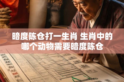 暗度陈仓打一生肖 生肖中的哪个动物需要暗度陈仓