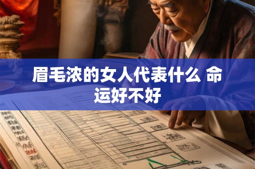 眉毛浓的女人代表什么 命运好不好