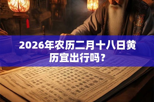 2026年农历二月十八日黄历宜出行吗？