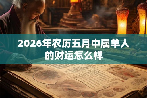 2026年农历五月中属羊人的财运怎么样