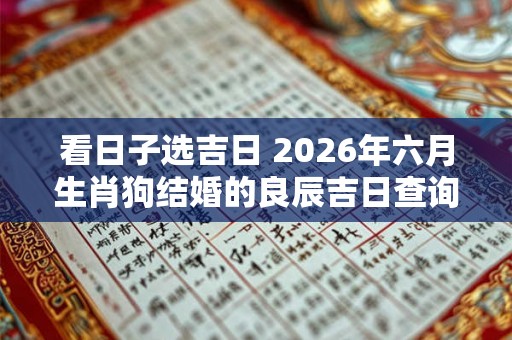 看日子选吉日 2026年六月生肖狗结婚的良辰吉日查询