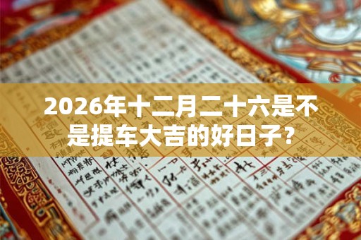 2026年十二月二十六是不是提车大吉的好日子? 2026年十二月二十六是不是提车大吉的好日子?