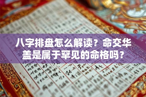 八字排盘怎么解读？命交华盖是属于罕见的命格吗？