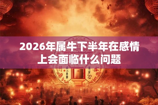 2026年属牛下半年在感情上会面临什么问题