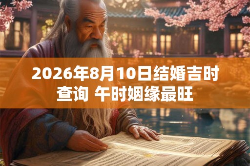 2026年8月10日结婚吉时查询 午时姻缘最旺