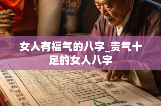 女人有福气的八字_贵气十足的女人八字