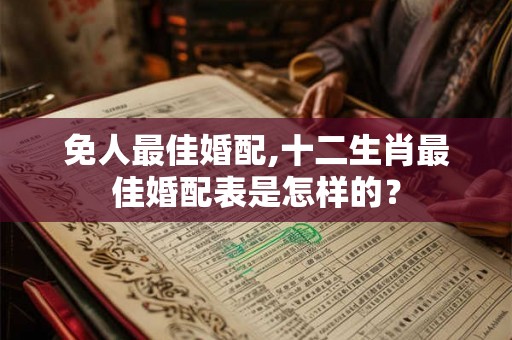 免人最佳婚配,十二生肖最佳婚配表是怎样的？