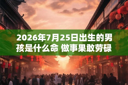 2026年7月25日出生的男孩是什么命 做事果敢劳碌一生