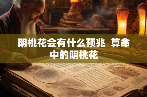 阴桃花会有什么预兆 算命中的阴桃花 阴桃花会有什么预兆 算命中的阴桃花