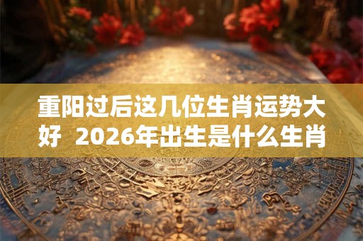 重阳过后这几位生肖运势大好  2026年出生是什么生肖