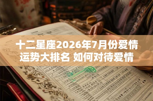 十二星座2026年7月份爱情运势大排名 如何对待爱情
