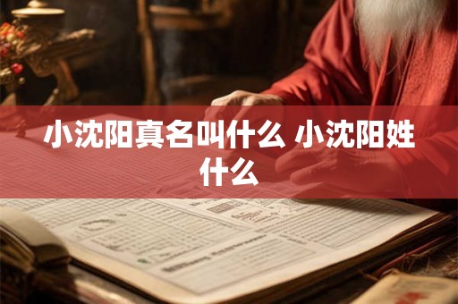 小沈阳真名叫什么 小沈阳姓什么 小沈阳真名叫什么 小沈阳姓什么