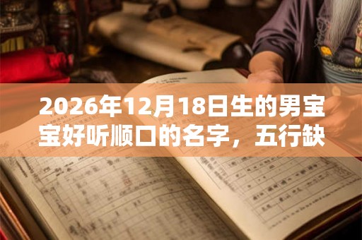 2026年12月18日生的男宝宝好听顺口的名字，五行缺什么？
