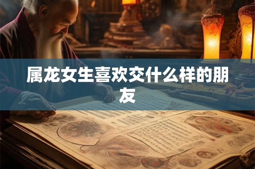 属龙女生喜欢交什么样的朋友