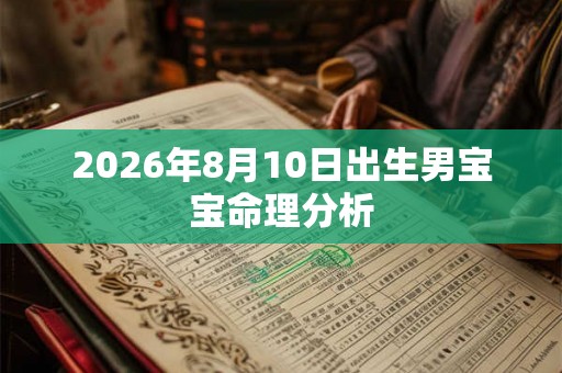2026年8月10日出生男宝宝命理分析