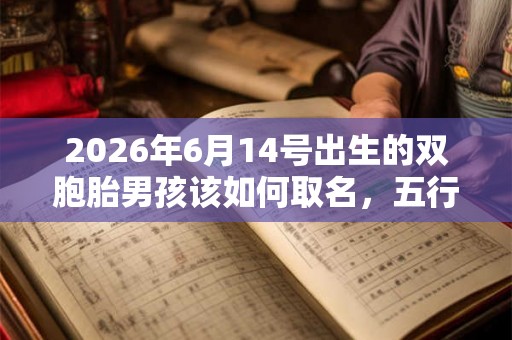 2026年6月14号出生的双胞胎男孩该如何取名，五行属什么