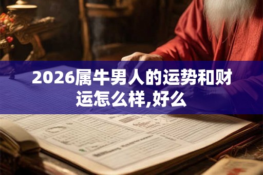 2026属牛男人的运势和财运怎么样,好么