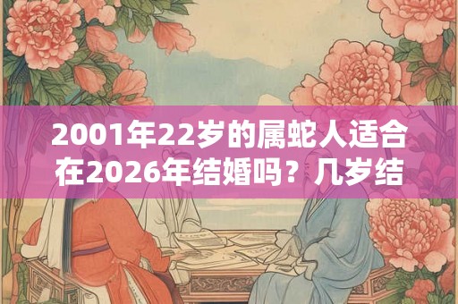 2001年22岁的属蛇人适合在2026年结婚吗？几岁结婚最好？